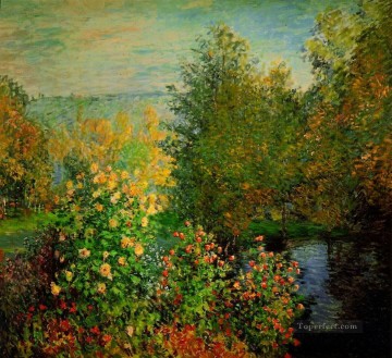  garden Oil Painting - The Hoschedes Garden at Montgeron Claude Monet